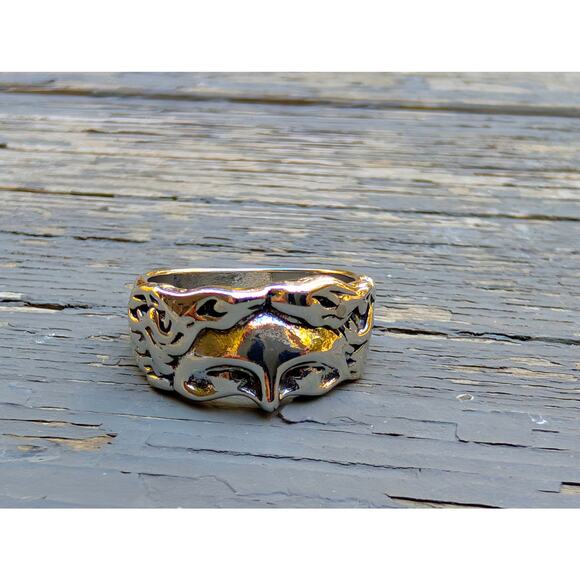 Vintage-Style Jesus Head Flame Ring Size 10 Goth Streetwear - Picture 8 of 8